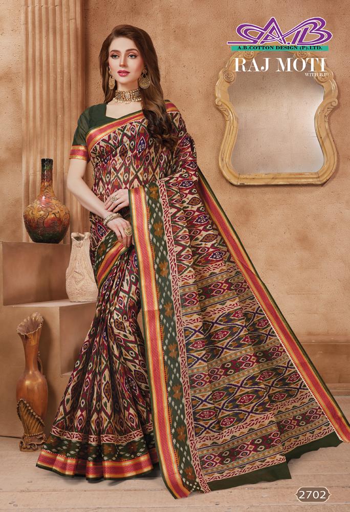 AB Rajmoti Pure Cotton Printed Saree Collection